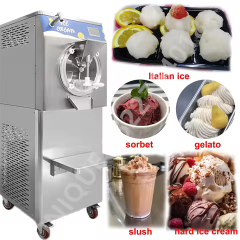 Adjustable Speed 48L/H Multifunctional Ice Cream Equipment Commercial Gelato Hard Serve Ice Cream Ma