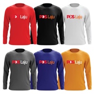 🔥PROMOSI HEBAT🔥 POSLAJU POS LAJU LONGSLEEVE BAJU LELAKI PEREMPUAN T SHIRT 100% MICROFIBER JERSEY TSHIRT