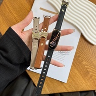 Fashion Leather Strap For Xiaomi NFC Mi 10 9  8 7 6 5 4 3 Creative C-letter Metal Buckle Bracelet Fo