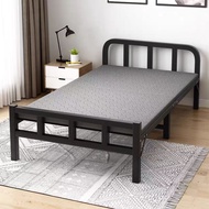 Folding Bed Comfort Bed Folding Metal Bed Frame Folding Bed Single Double Bed Simple Portable Rental