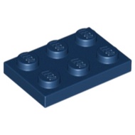 Lego 3021 part Plate 2 x 3 dark blue