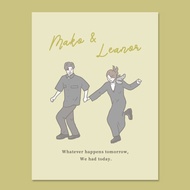 【簡約款】電子檔 | 婚紗似顏繪 婚紗插畫 客製插畫