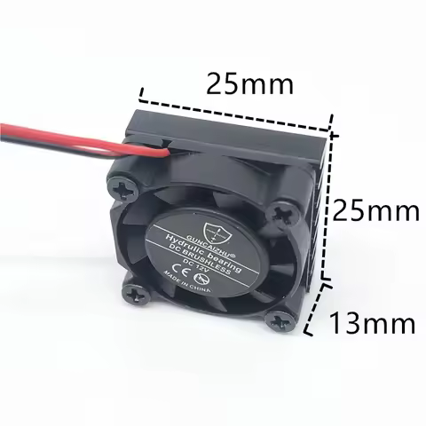 2507 25MM 25x25x13MM Hydrulic Bearing RAM Raspberry Pi Cooling Fan With Heat Sink DC 5V 12V 24Vm.2 S