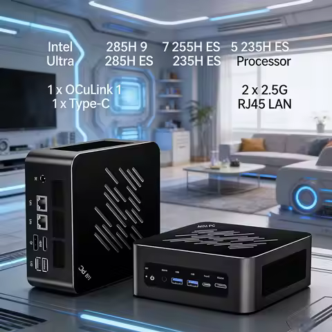 Gaming Mini PC Intel Ultra 9 285H ES 7 255H ES 1*Oculink,Triple 8K Display/HDMI+DP+Type-C/Home/Busin