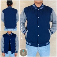 Men's Varsity Baseball Jacket - Men's Casual Fleece Baseball Jacket - Plain Jacket