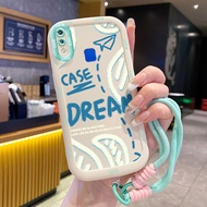 Case For VIVO Y91 Y91i Y93 Y95 Y91C Y1S Y90 Silicone Paper Airplane Phone Shockproof Strap