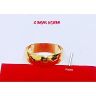 Cincin licin 5mm/6mm Emas bangkok Jewellery Ring golden plated free COP