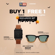 Komono Konrad Black Retrograde + Komono Bobby Bronze Carbon | Watches & Sunglasses