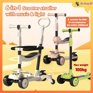 Multifunction Electric Scooter for kid car kids stroller skuter budak Foldable Adjustable Height 儿童滑