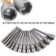 【TWILIGH】100mm Long 6mm-19mm Hexagon Nut Driver Drill Bit Socket Wrench Extension Sleeve