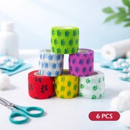 Sport Cohesive Bandage Elastic Self Adhesive Tape 6 PCS