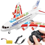 QH A380ของเล่นไม้บังคับวิทยุ,เครื่องบินของเล่นสำหรับเด็กมีไฟเพลงขนาดใหญ่ควบคุมผ่านรีโมตไฟฟ้า-เครื่องบินของเล่นสำหรับเด็กของขวัญ