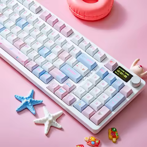AZERTY Keycaps Ice Cream Keycap Italian Spanish Nordic Keycap QWERTZ PBT KCA Profile ISO Layout for 