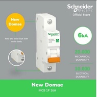 Ready JT Schneider Electric NEW DOMAE MCB 16A 1P - DOMF01116 C16 MCB