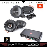 Paket Audio Mobil Full Set Sound System JBL CLUB Speaker Split 2-Way CLUB 6500C + Coaxial CLUB 6522 