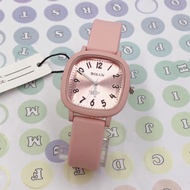 นาฬิกาข้อมือ  Bolun ของแท้100% สายซิลิโคนนิ่มหน้าปัดสี่เหลี่ยม เดินเข็มสไตล์มินิมอล
