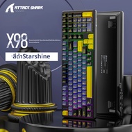 ATTACK SHARK | คีย์บอร์ดกลไก ATTACK SHARK X98 X98Pro แบบ 3 โหมด พร้อมระบบ Hot-Swap ไฟ RGB Backlight