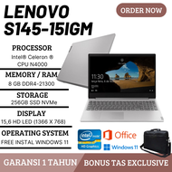 TERBARU LAPTOP LENOVO S145-15IGM N4000 8GB RAM SSD 256GB LAYAR 15.6"FHD WINDOWS 11