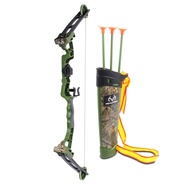 NKOK Realtree Jr. Compound Bow Set; PVC Tipped Suction Cup Arrows Can Be Propelled Up to 40 Feet; 3 