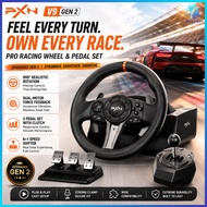 Setelight PXN V9 Gen2 Gaming Racing Wheel Set 270 900 Degree Pedal Shifter Hall Effect Pedals Sterin