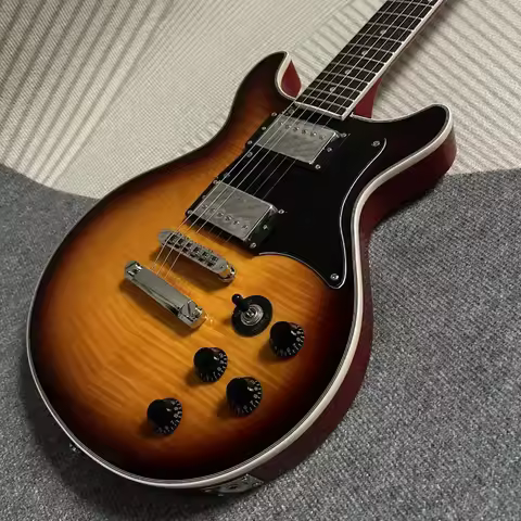 Vintage Studio Electric Guitar Rosewood Neck Mahogany Body with Fixed Bridge Sunburst Colour 22 Fret