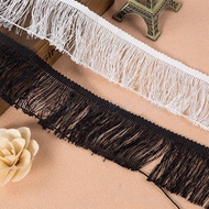 1 Yard Cotton Polyester Applique Knitting Fabric with Tassel Lace Trim - Perfect for Sewing & DIY Pr