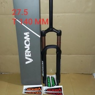 LARIS || Fork Venom Air Sepeda Mtb 26 dan 27.5 Fork Venom Angin With Lock T140 Discbrake