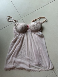 Vintage La Senza Pink Lace Babydoll Lingerie