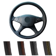 Microfiber Leather Car Steering Wheel Cover Black Beige Custom Made Automobile Steering Cover For Me