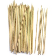 100pcs Bamboo Sticks Barbecue Sticks BBQ Bamboo Sticks Disposable Party Sticks 6 or 8 inches