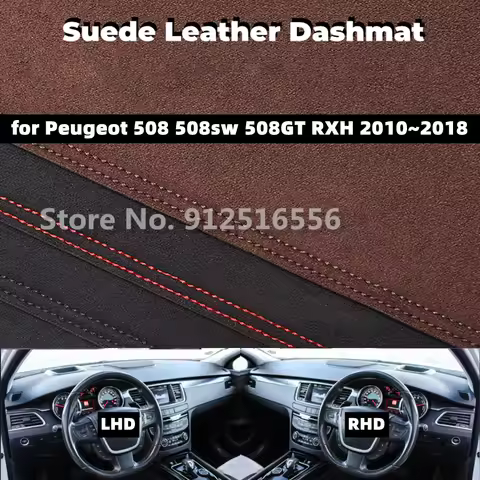 Suede Dashmat Dash Mat Dashboard Cover Non-Slip Sunshield Accessories Protector for Peugeot 508 508s