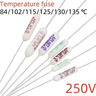 10PCS Temperature Fuse JET RF AUPO 1A 2A 3A 5A 250V 84/102/115/125/130/135/145/150C Degrees