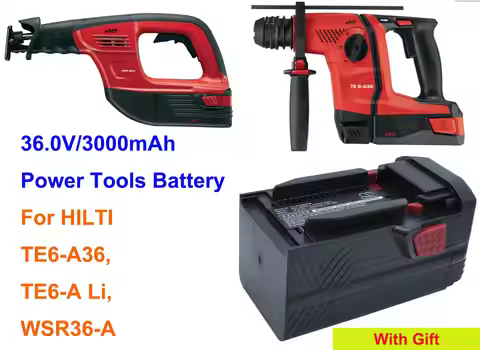 3000mAh Battery for HILTI TE6-A Li, TE6-A36, WSR36-A, TE 6-A Li, TE 6-A36, WSR 36-A