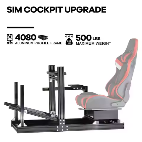 Adjustable Aluminum Profile Racing Cockpit Stand for Logitech G PRO and Fanatec CSL DD Direct Drive 