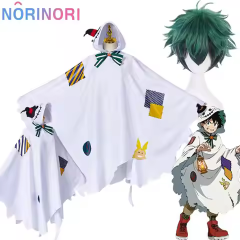 Anime My Boku no Hero Academia Izuku Midoriya Cosplay Costume Halloween Ghost Hooded Cloak