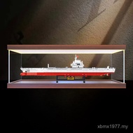 HD Acrylic Model Storage Box Aircraft Carrier Fujian Building Block Light Box No. 003 Suitable for m
