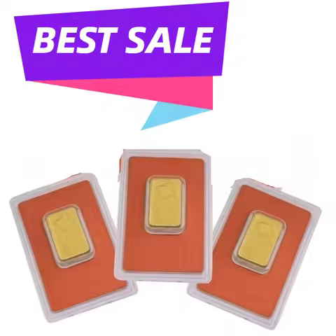 Non magnetic 1oz/20g/5g Gold Bars Gold Bullion 24k Gold Plated Copper Crafts for Collection