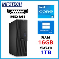 Dell optiplex i5 8th 7th 6th gen , 500GB , 8GB , Intel or Nvidia , W10 DESKTOP PC CPU (optional i7 ,