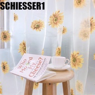SCHIESSER1 Curtain Sunflower Pattern Window Blind Room Balcony Screening
