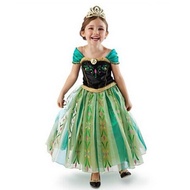 Good quality Frozen Anna Kids Girls Green Princess Halloween Christmas Costume Dress