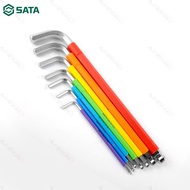 SATA ชุดประแจหกเหลี่ยมหัวบอลยาวพิเศษ 9 ชิ้น Color Series 9Pc. Extra Long Ball Point Hex Key Set