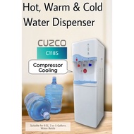Cuzco C118S (Hot , Puri & Cold) 3/5 Gallon Bottle Type Floor Standing Water Dispenser