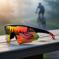Windproof Cycling Driving Sunglasses, UV400 Unisex Safety Goggles  Cermin Mata Hitam Memandu Berbasi