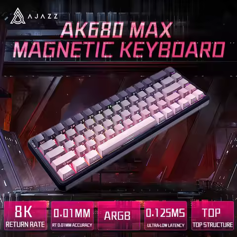AJAZZ AK680 MAX Wried Magnetic Mechanical Keyboard HE Fast Trigger Gaming Keyboard Hall Effect Switc