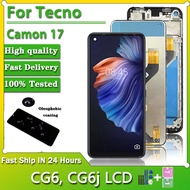 6.6“High Quality For Tecno Camon 17 Camon17 LCD CG6 CG6j Display with Frame Screen Touch Panel Digit