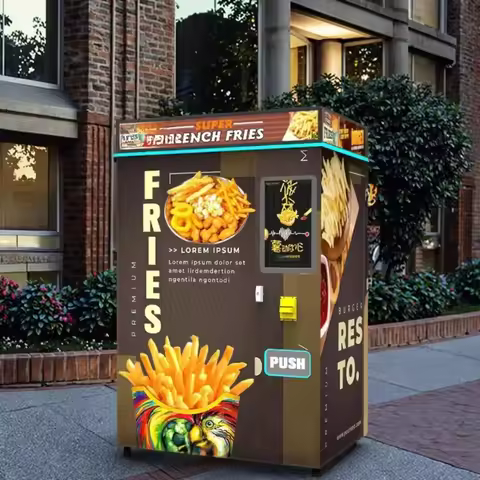 Customized French Fries Onion Ring Chicken Wings Vending Machine Fried Chicken Vending Machine