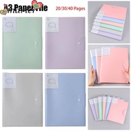 MARIER 1Pcs A3 Document Bag, 20/30/40 Pages Student Stationery A3 Paper File Folder, Picture Album P
