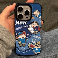 realme 11 5g casing casing realme c15 Denim Crayon Shin-Chan Suitable for Realme 10/11/12 Phone Case