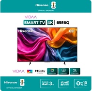 Hisense TV 65E6Q ทีวี 65 นิ้ว 4K Ultra HD Smart TV Voice Control WIFI Build in Netflix & Youtube VID