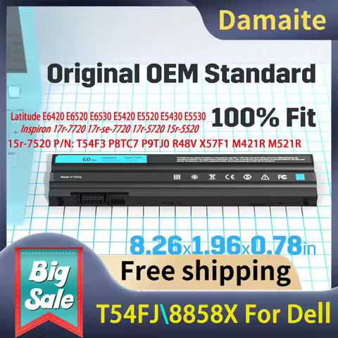 Damaite T54FJ Laptop Battery for Dell Latitude E6420 E6430 E6520 E6530 E5420 E5520 E5430 E5530, M5Y0